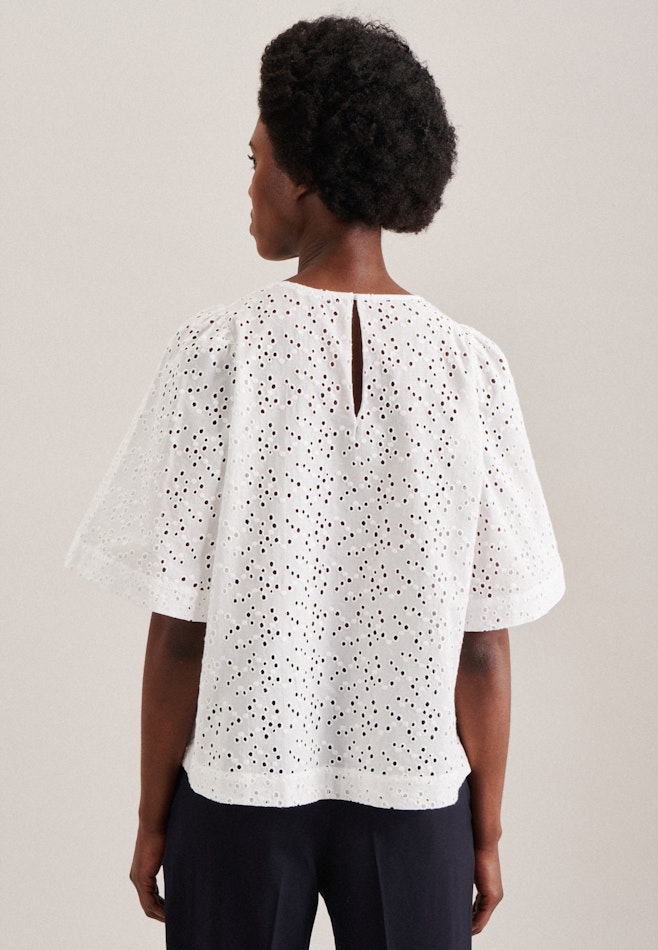 Short sleeve Voile Shirt Blouse in Ecru | Seidensticker online shop