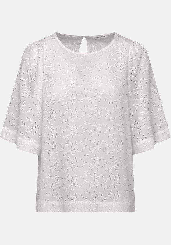Short sleeve Voile Shirt Blouse in Ecru |  Seidensticker Onlineshop