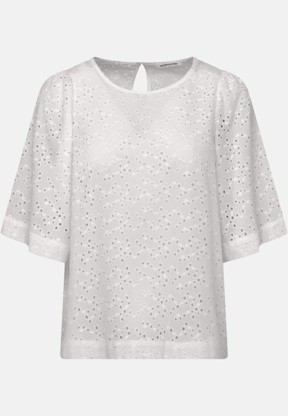Short sleeve Voile Shirt Blouse in Ecru |  Seidensticker Onlineshop