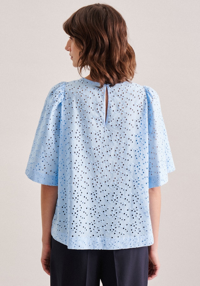 Short sleeve Voile Shirt Blouse in Light Blue | Seidensticker Onlineshop