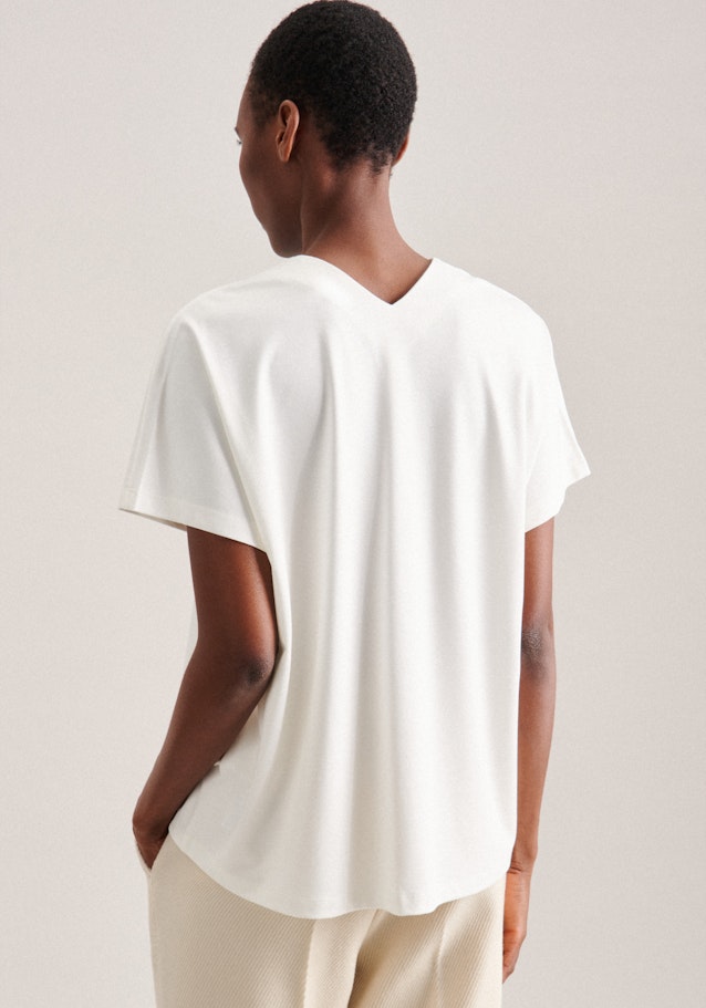 korte arm Jersey Shirt in Ecru |  Seidensticker Onlineshop