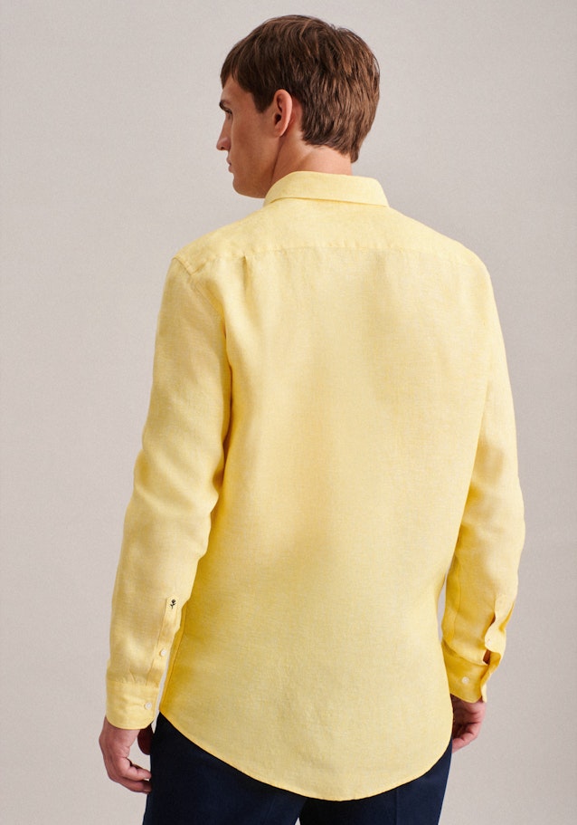 Business Shirt in Regular with Kent-Collar in Yellow |  Seidensticker Onlineshop