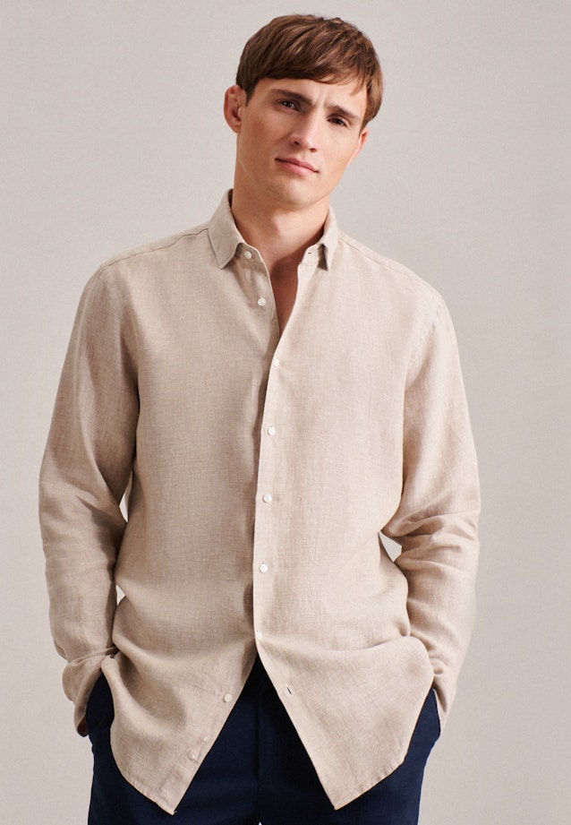 Regular Chemise d'affaires Uni in Marron |  Seidensticker Onlineshop