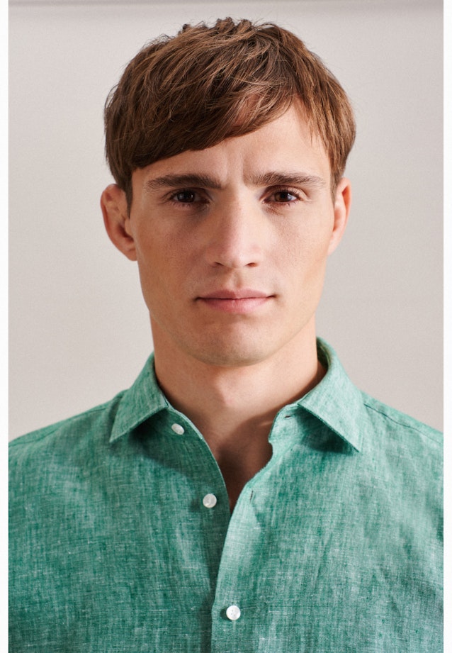 Regular Business shirt Uni in Green |  Seidensticker Onlineshop