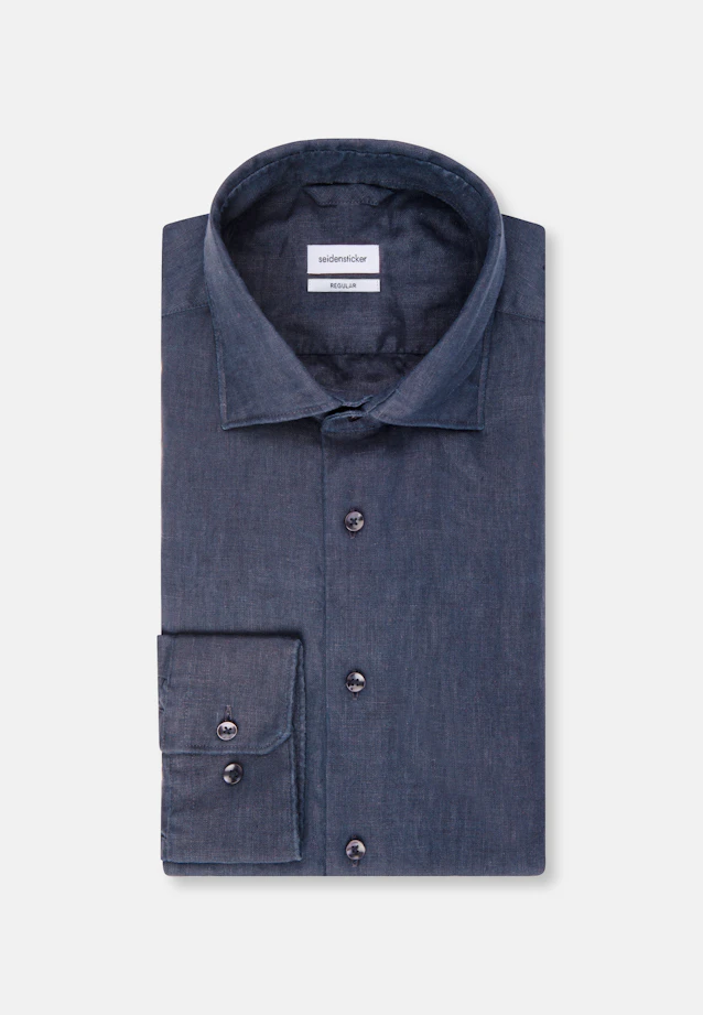 Regular Business shirt Uni in Dark Blue |  Seidensticker Onlineshop