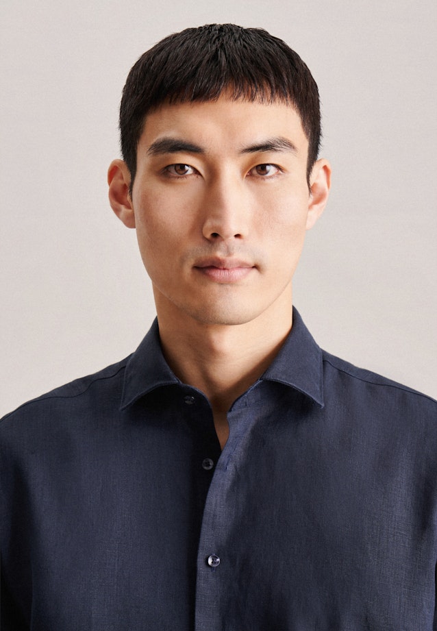 Regular Business Hemd Uni in Dunkelblau |  Seidensticker Onlineshop