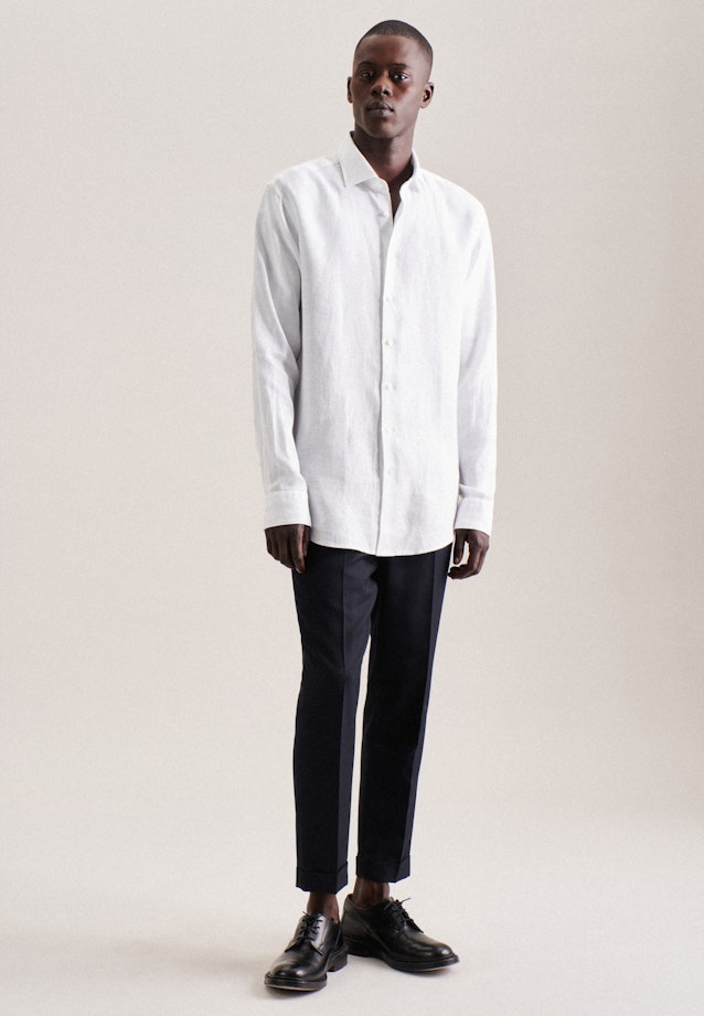 Regular Chemise d'affaires Uni in Blanc |  Seidensticker Onlineshop