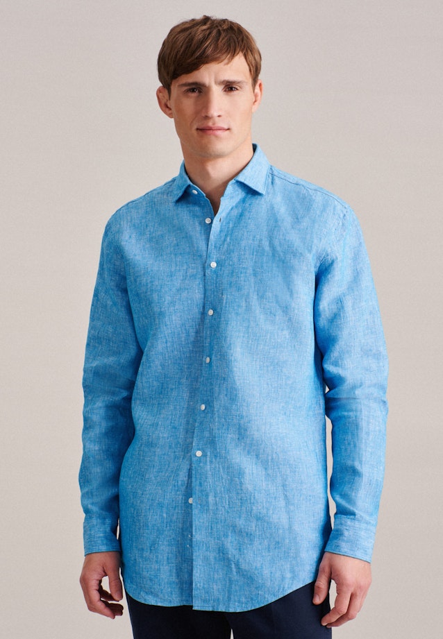 Business overhemd in Regular with Kentkraag in Turquoise | Seidensticker Onlineshop