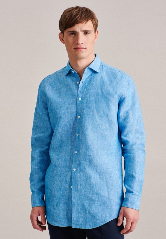 Regular Business shirt Uni in Turquoise |  Seidensticker Onlineshop