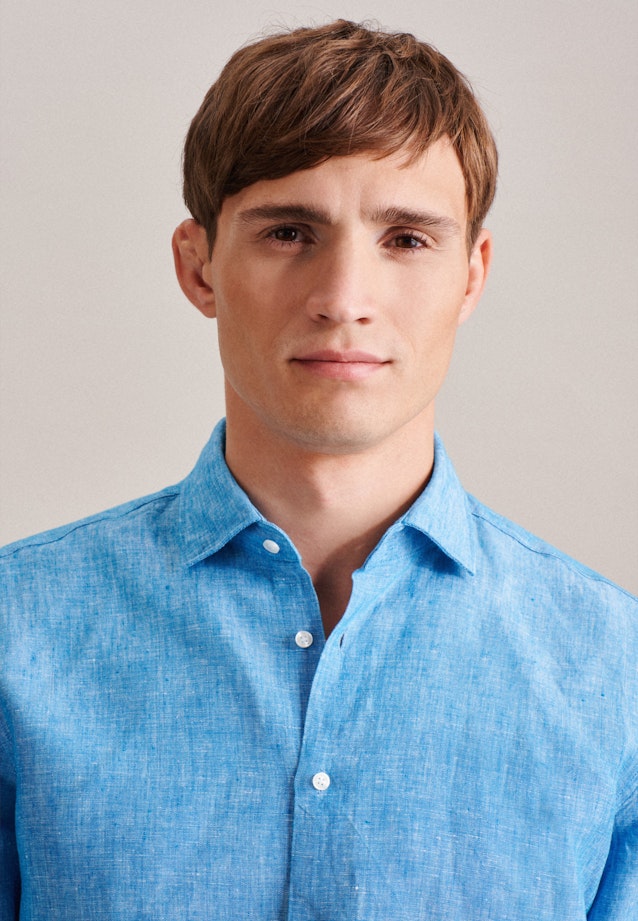 Regular Business shirt Uni in Turquoise |  Seidensticker Onlineshop