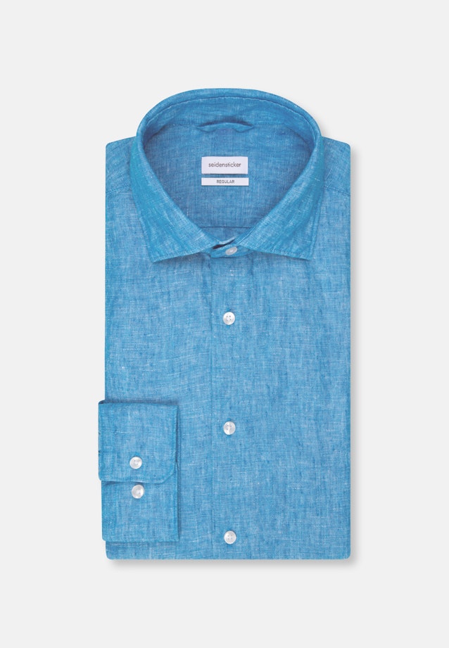 Regular Business shirt Uni in Turquoise |  Seidensticker Onlineshop