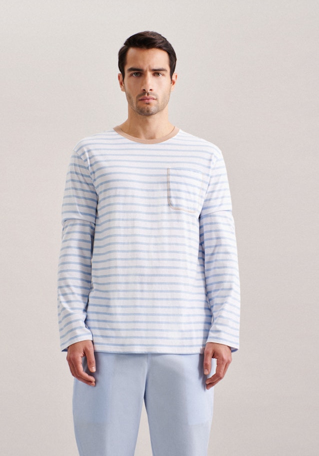 Rundhals Long-sleeved top in Light Blue |  Seidensticker Onlineshop