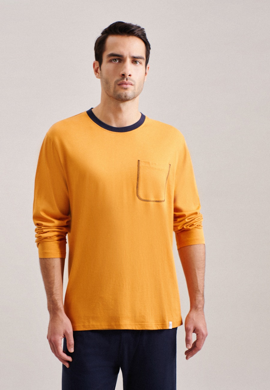 Langarmshirt aus Baumwollmischung in Orange |  Seidensticker Onlineshop