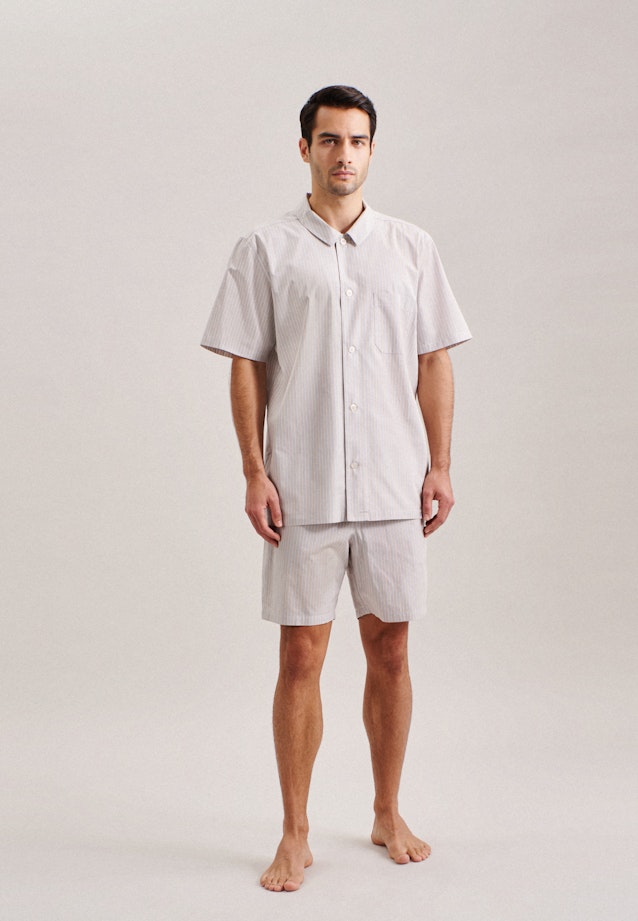 Pyjama Regular Manche Courte in Gris |  Seidensticker Onlineshop