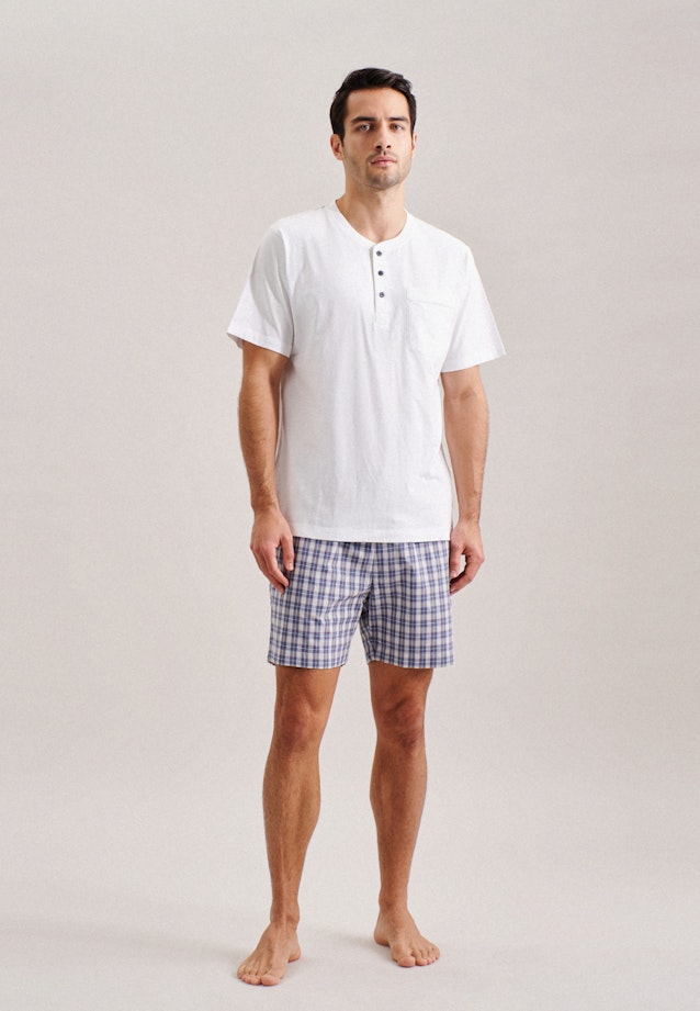 Henley Pyjama Regular in Weiß |  Seidensticker Onlineshop