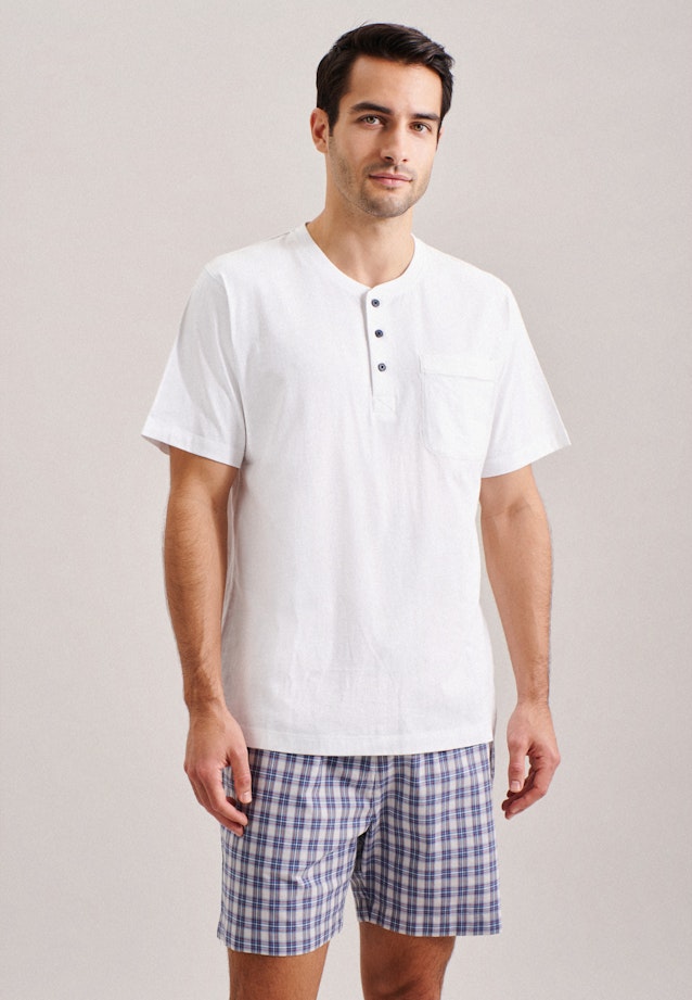 Henley Pyjama in Wit |  Seidensticker Onlineshop