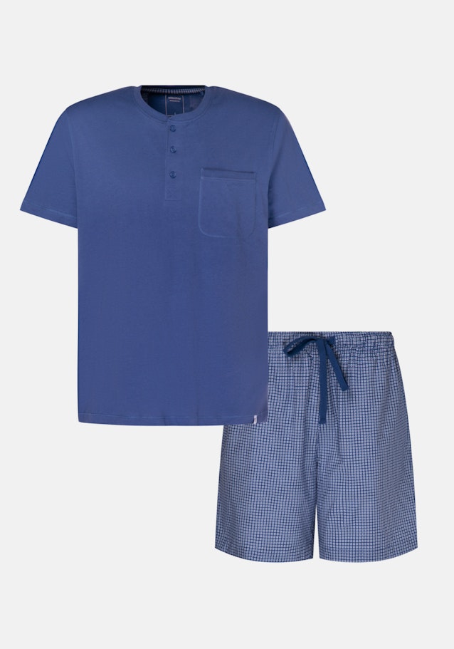 Henley Pyjama in Middelmatig Blauw |  Seidensticker Onlineshop