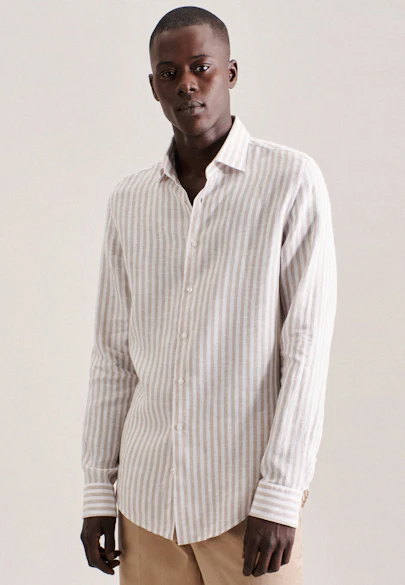 X-Slim Business shirt Stripe in Brown |  Seidensticker Onlineshop