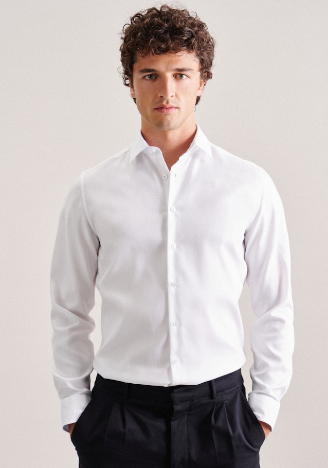 Bügelfreies Oxford Business Hemd in X-Slim mit Kentkragen in Weiß |  Seidensticker Onlineshop