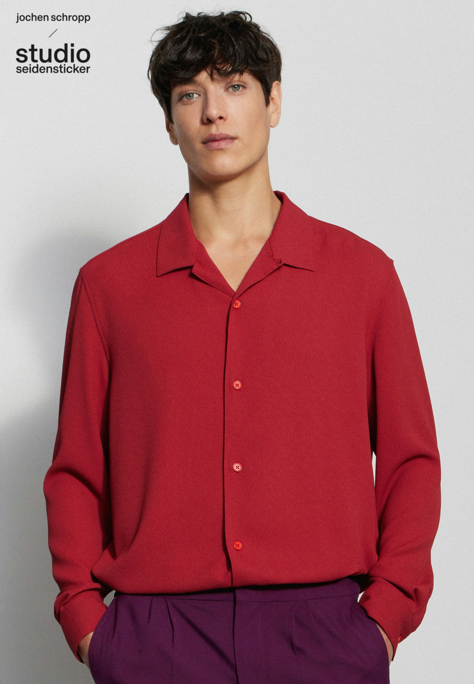 Men Casual Shirt Regular red | Studio Seidensticker