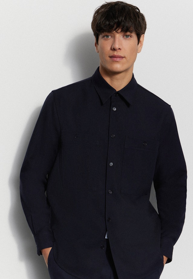 Chemise casual Regular in Bleu Foncé |  Seidensticker Onlineshop