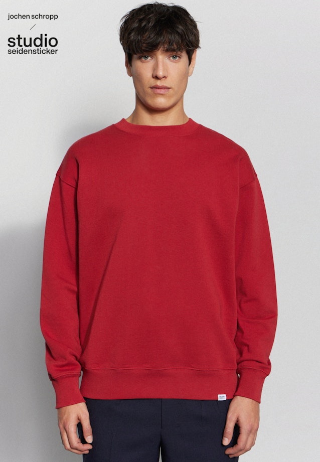 Crew Neck Sweatshirt in Red |  Seidensticker Onlineshop