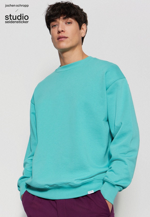 Rundhals Sweat-Shirt Oversized in Grün |  Seidensticker Onlineshop