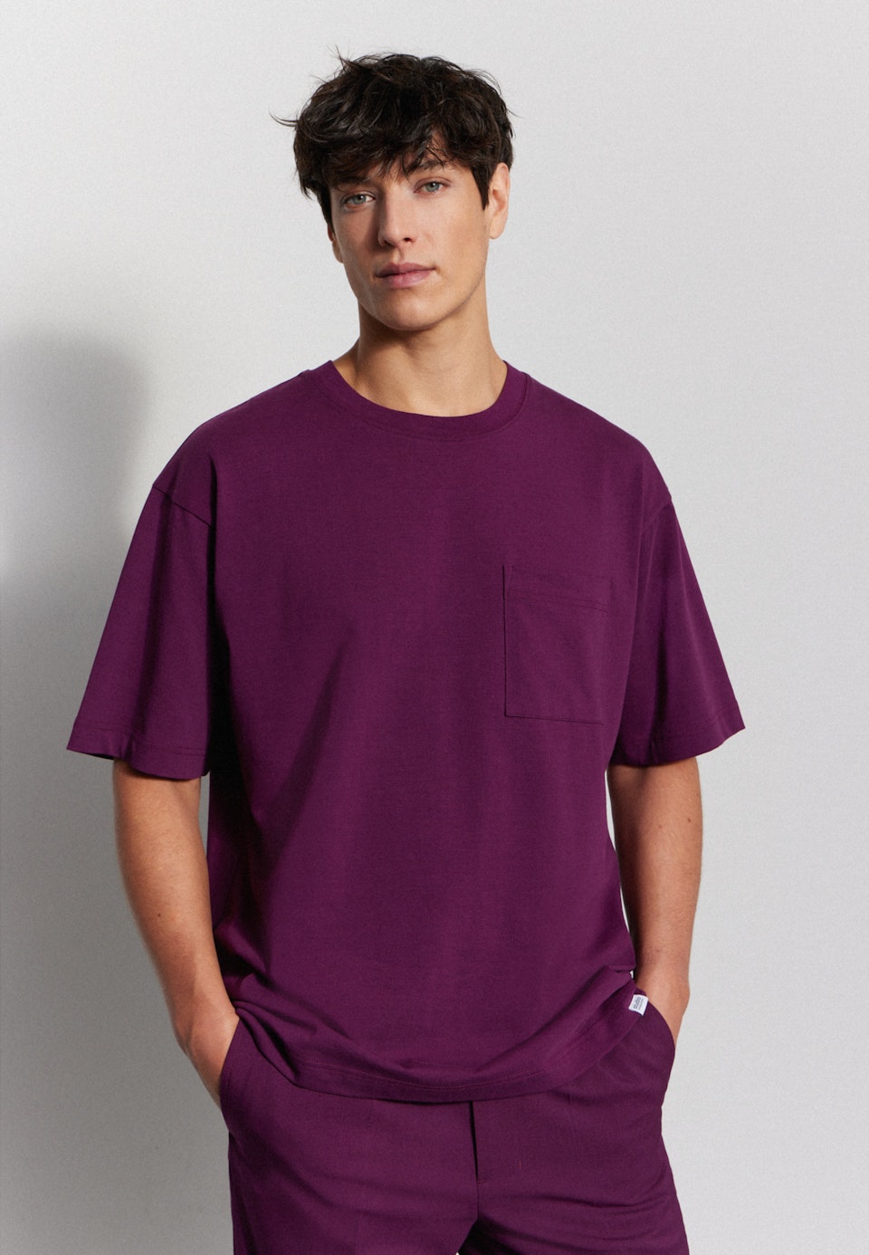 Rundhals T-Shirt Oversized in Lila |  Seidensticker Onlineshop