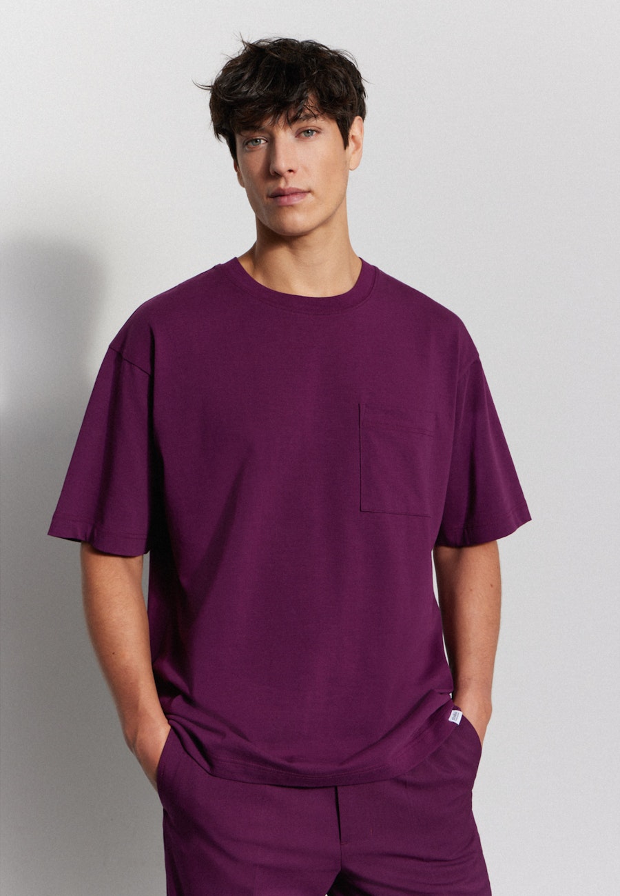 Rundhals T-Shirt Oversized in Lila |  Seidensticker Onlineshop