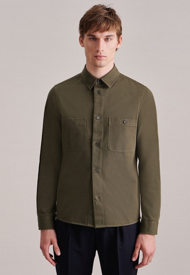 Collar Overshirt in Green |  Seidensticker Onlineshop
