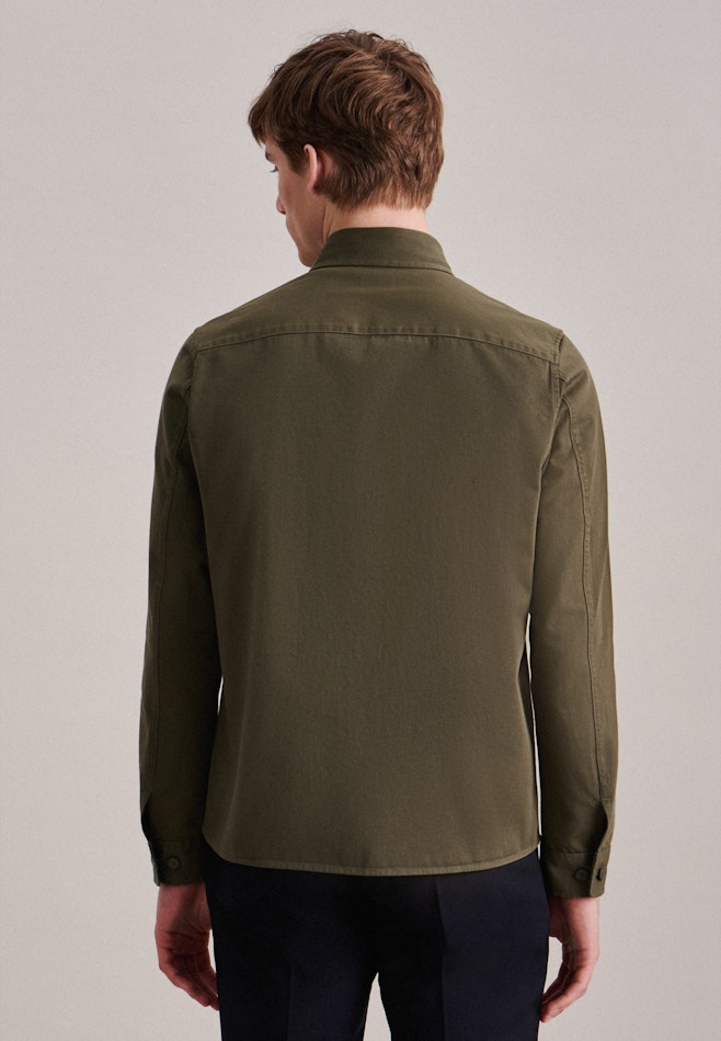 Collar Overshirt in Green | Seidensticker online shop