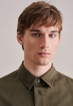 Regular Overshirt Uni in Grün |  Seidensticker Onlineshop