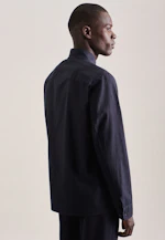 Regular Overshirt Uni in Dunkelblau |  Seidensticker Onlineshop