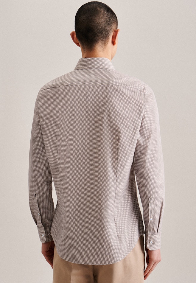 Business Shirt in Slim with Kent-Collar in Brown | Seidensticker online shop