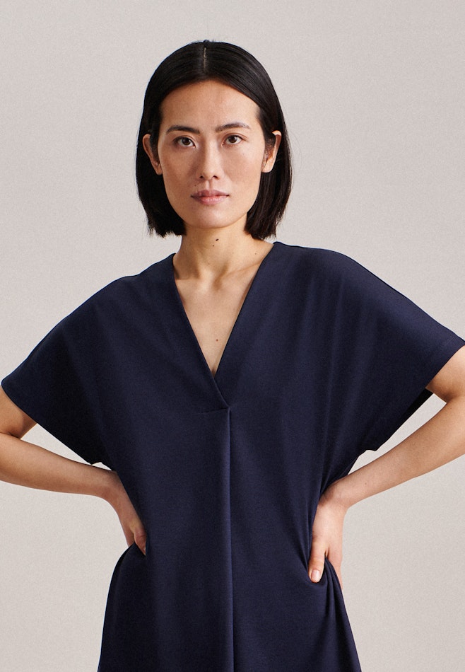 Jersey Midi (knee-length) Dress in Dark Blue | Seidensticker online shop