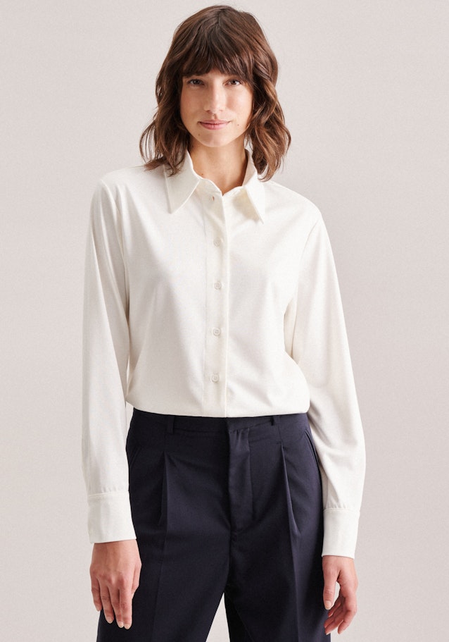 Shirt blouse Uni in Ecru | Seidensticker Onlineshop