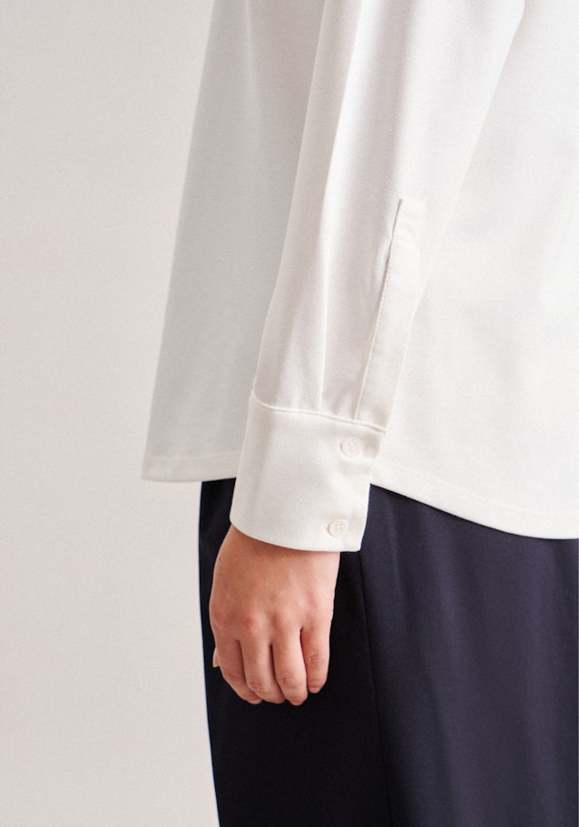 Shirt blouse Uni in Ecru | Seidensticker Onlineshop