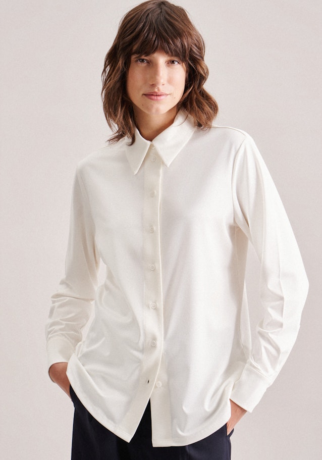 Shirt blouse Uni in Ecru | Seidensticker Onlineshop