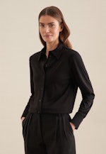Hemdbluse Uni in Schwarz |  Seidensticker Onlineshop