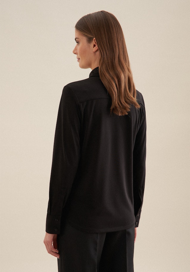 Long sleeve Jersey Shirt Blouse in Black | Seidensticker Onlineshop