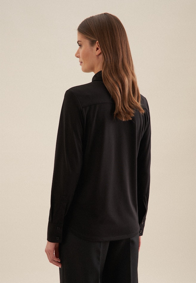 Long sleeve Jersey Shirt Blouse in Black | Seidensticker online shop