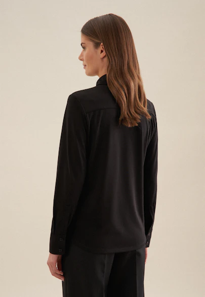 Hemdbluse Uni in Schwarz |  Seidensticker Onlineshop