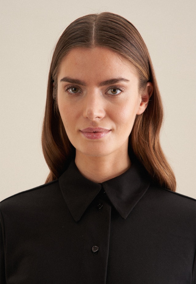 lange Arm Jersey Shirtblouse in Zwart |  Seidensticker Onlineshop