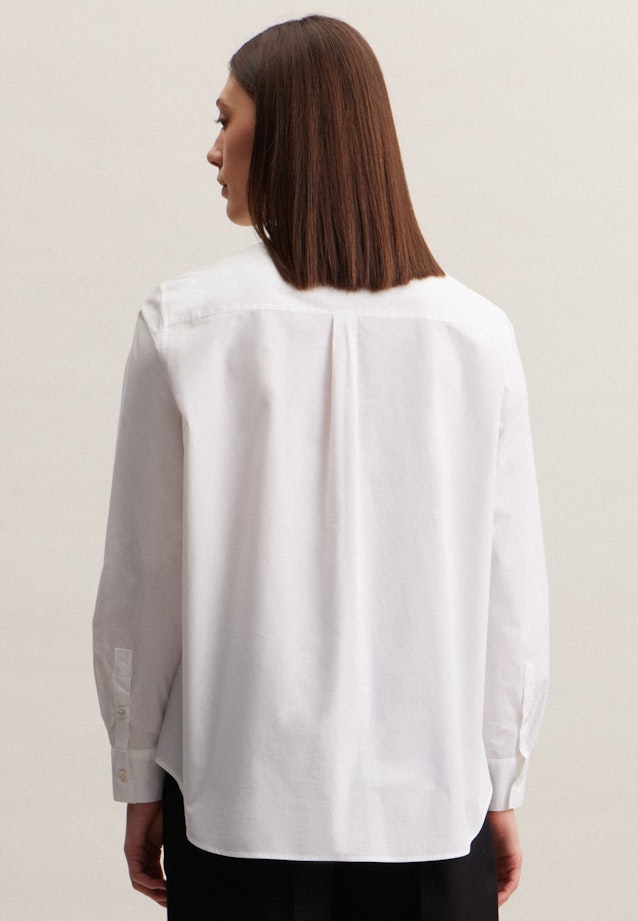 Lange mouwen Popeline Shirtblouse in Wit | Seidensticker Onlineshop