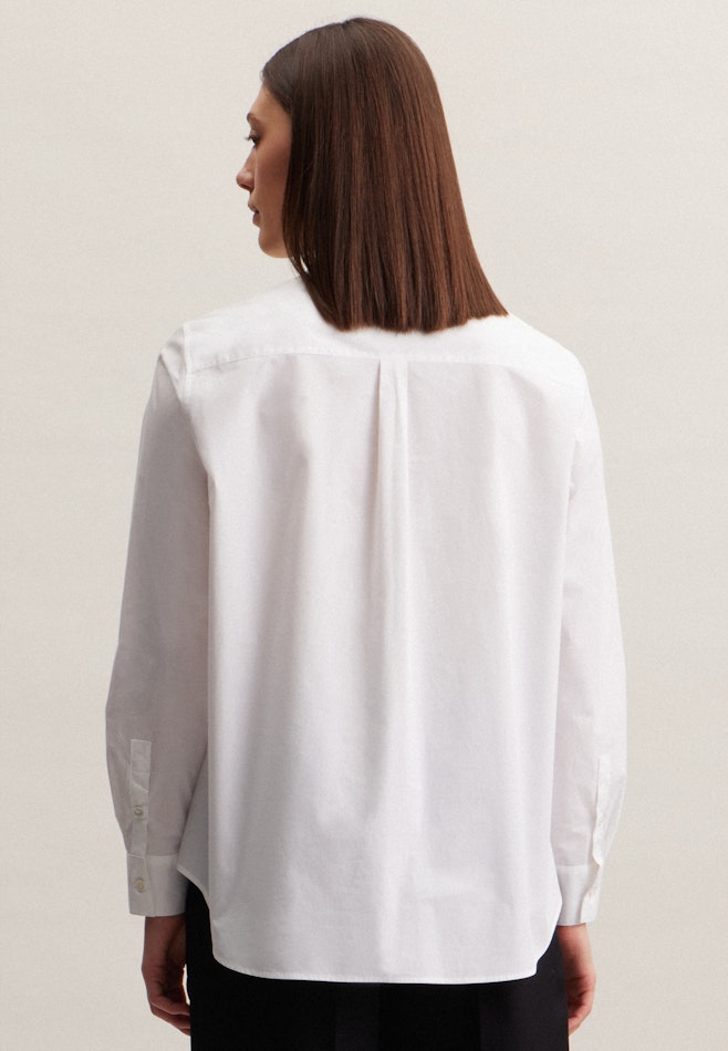 Long sleeve Poplin Shirt Blouse in White | Seidensticker Onlineshop