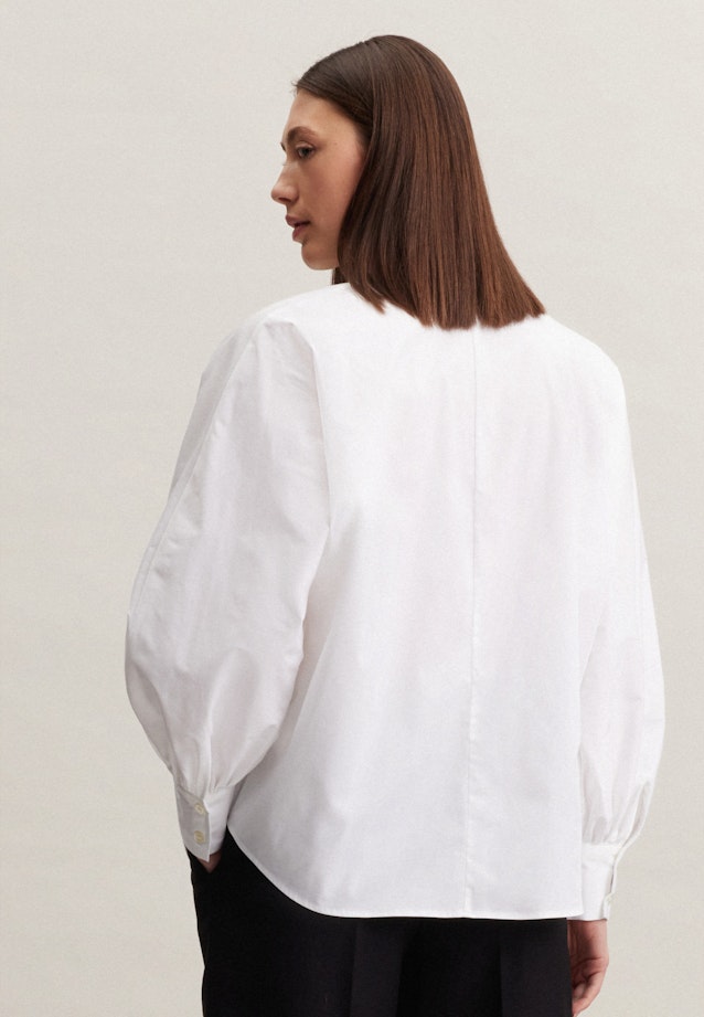 Lange mouwen Popeline Shirtblouse in Wit | Seidensticker Onlineshop