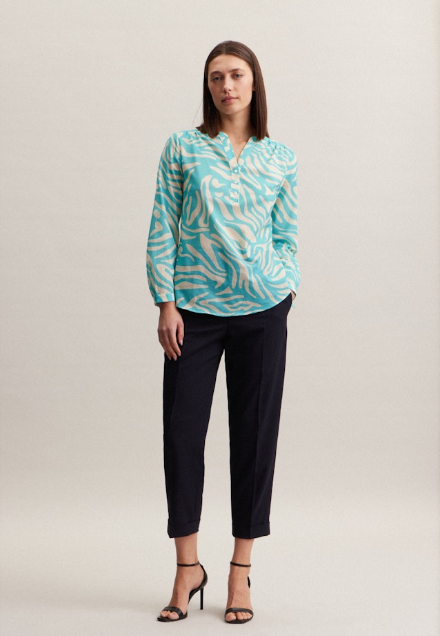 Long sleeve Voile Tunic in Turquoise |  Seidensticker Onlineshop