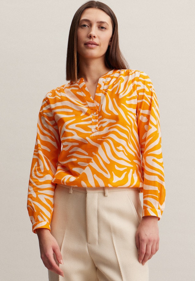 Long sleeve Voile Tunic in Orange | Seidensticker Onlineshop