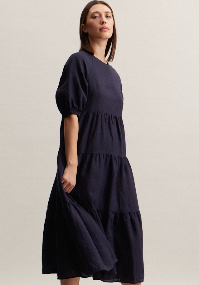 Leinen Maxi Kleid in Dunkelblau | Seidensticker Onlineshop