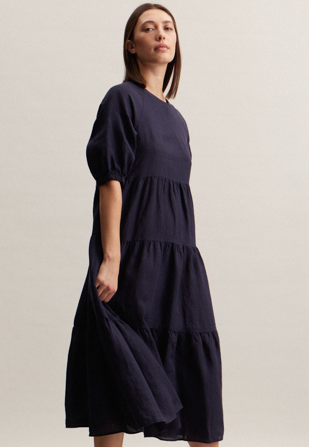 Leinen Maxi Kleid in Dunkelblau |  Seidensticker Onlineshop